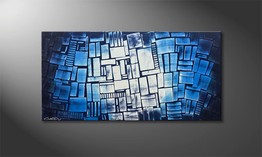 Le tableau mural Blue Moon 120x60cm