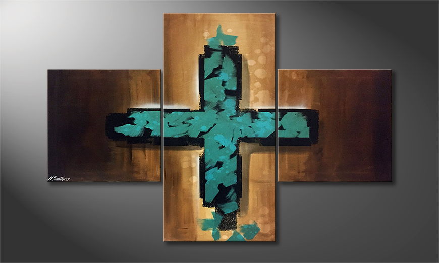 Le tableau mural Blurred Cross 150x100cm