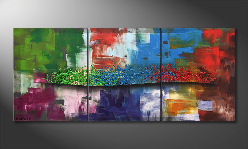 Le tableau mural Color Storm 150x65cm