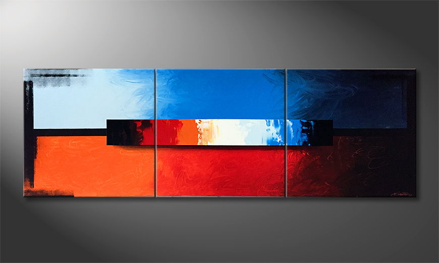 Le tableau mural Fire And Ice 210x70cm