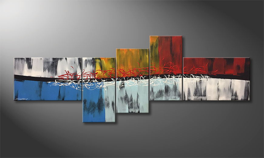 Le tableau mural Fire And Ice 210x80cm