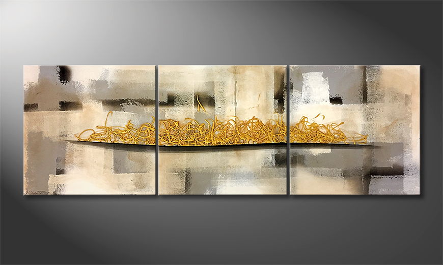 Le tableau mural Golden Dream 210x70cm