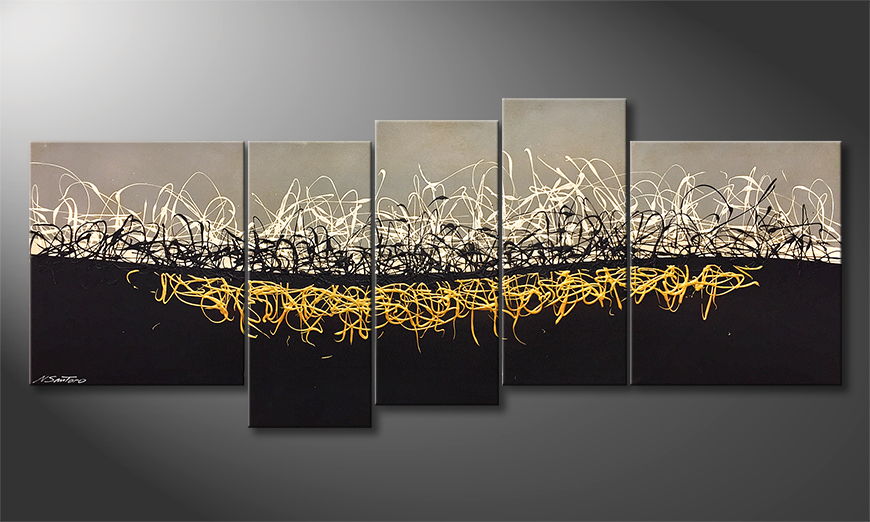Le tableau mural Golden Horizon 190x80cm