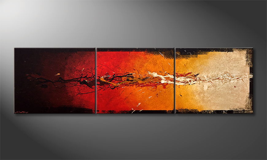Le tableau mural Rage Of Earth 210x60cm