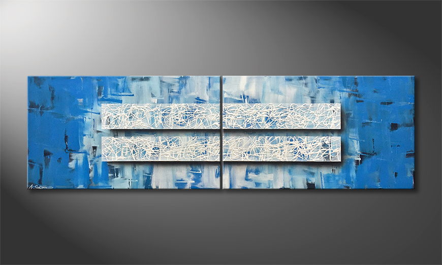 Le tableau mural Water Sky 200x60cm