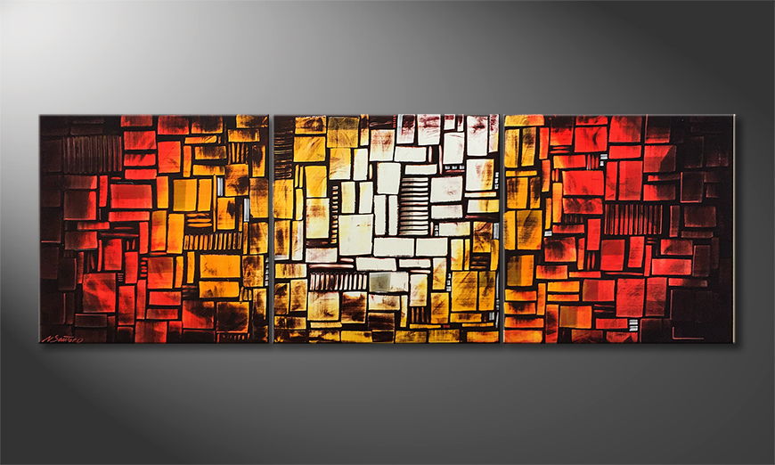 Le tableau pour salon Abstract Sun 210x70cm