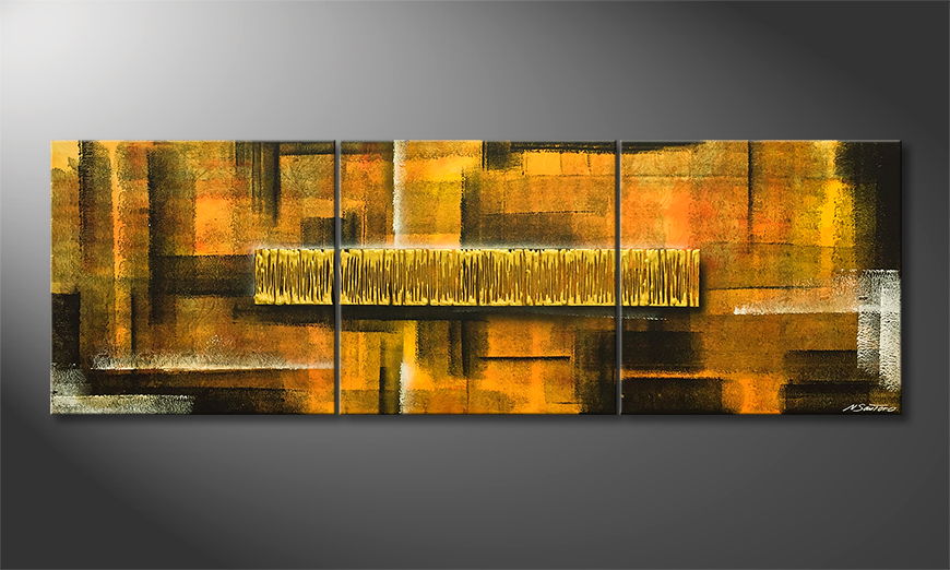 Le tableau pour salon Golden Matrix 210x70cm
