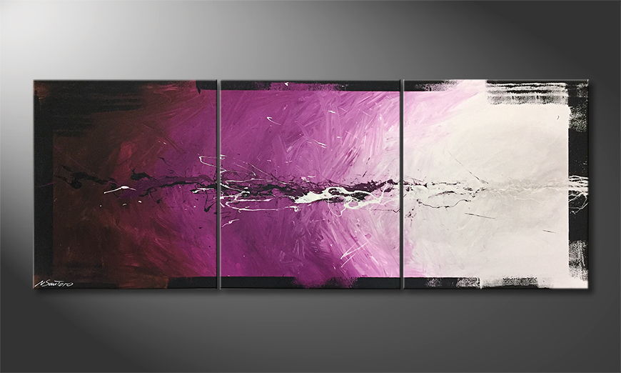 Le tableau pour salon Purple Phase 180x70cm