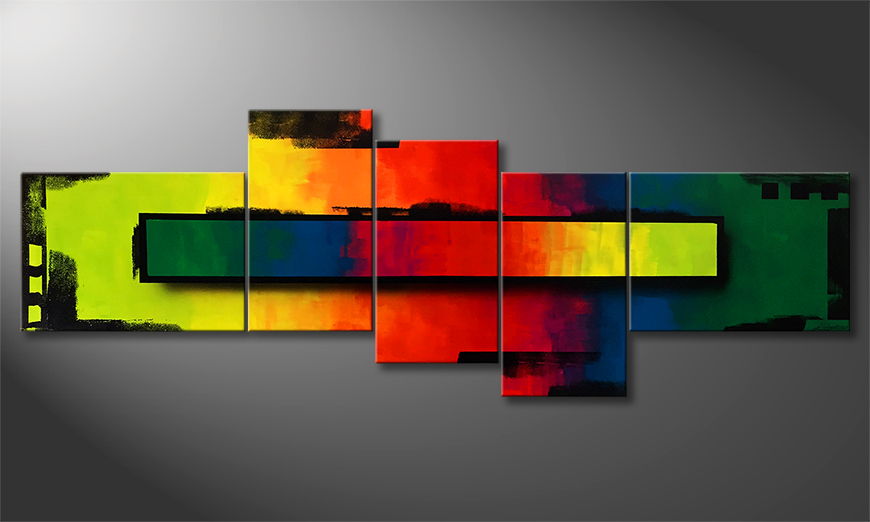 Peinture sur toile Color Blocking 260x90cm