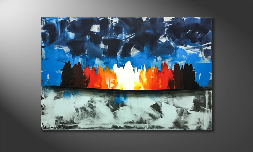 Peinture sur toile Fire And Ice 120x80cm