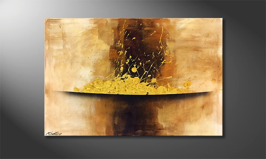 Peinture sur toile Gold Rush 120x80cm