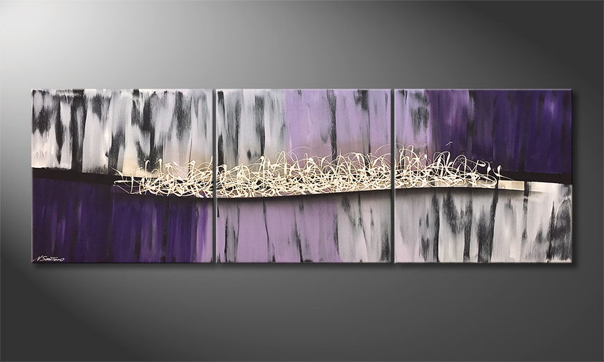 Peinture sur toile Purple Dream 210x70cm
