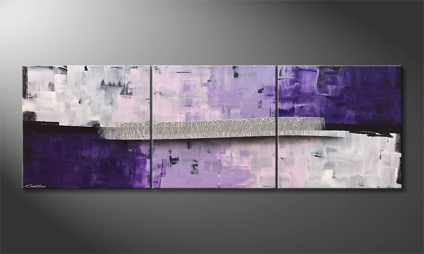 Peinture sur toile Purple Fusion 210x70cm