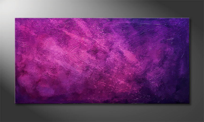 Peinture sur toile Purple Sky 140x70cm